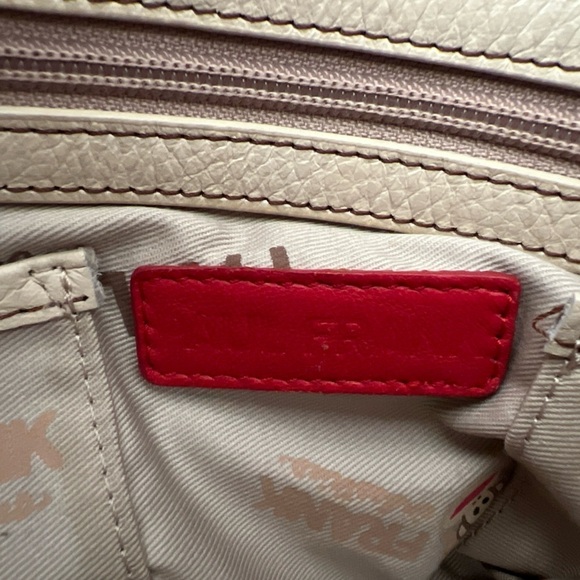 Paul Frank Ivory Pebbled Leather Satchel Handbag - Picture 10 of 14